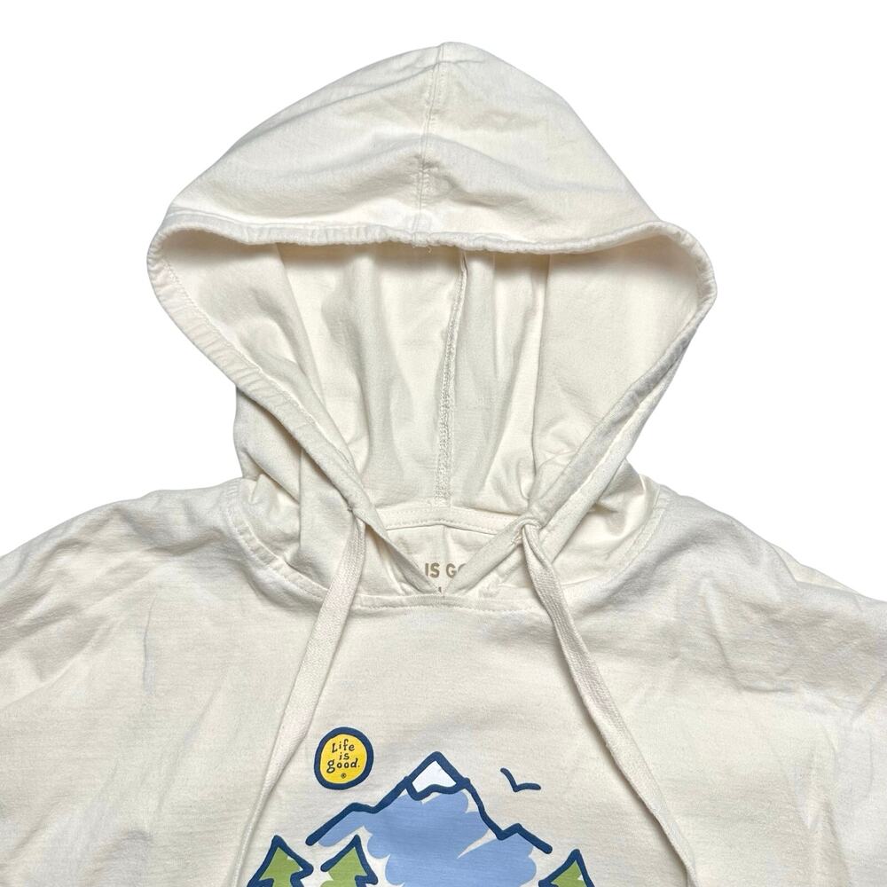 Life Is Good | “Get Out” Putty Shade Outdoor Lightweight Cotton Hoodie | Large - Picture 11 of 13
